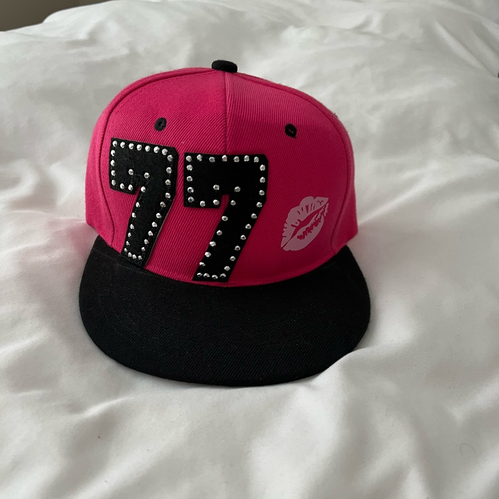 Pink And Black 77 Hat Brand New No Tags